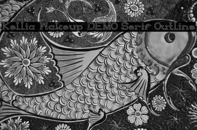 Kellia Wakeup DEMO Serif Outline Font examples