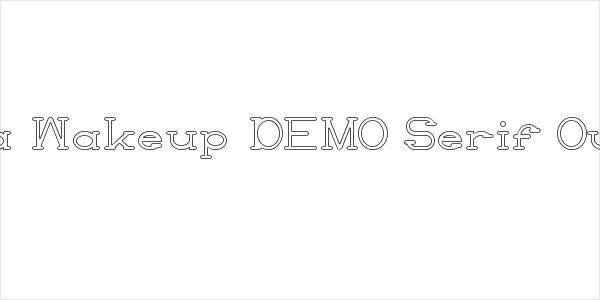 Kellia Wakeup DEMO Serif Outline Logo