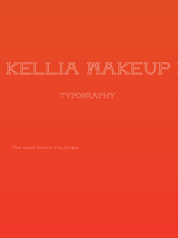 Kellia Wakeup DEMO Serif Outline Poster