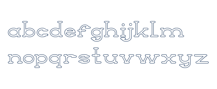 Kellia Wakeup DEMO Serif Outline Lowercase