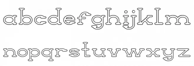 Kellia Wakeup DEMO Serif Outline फ़ॉन्ट लोअरकेस