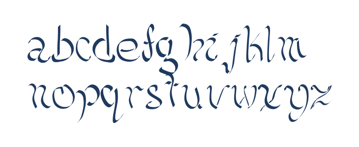 Kellicia Handwriting Lowercase