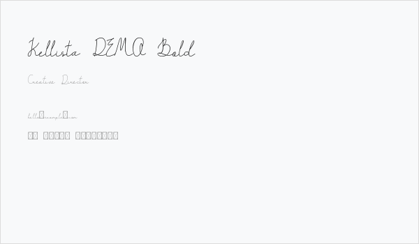 Kellista DEMO Bold Business Card