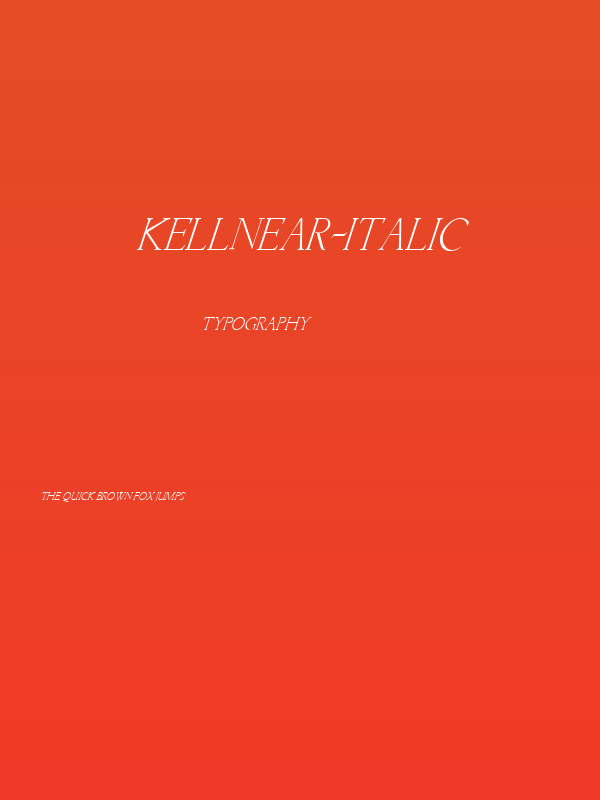 Kellnear-Italic Poster