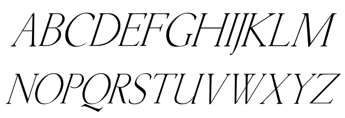 Kellnear-Italic Font LOWERCASE