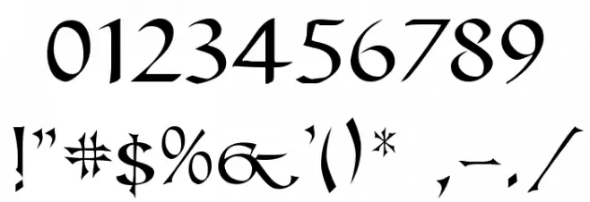 Kells SD Font OTHER CHARS