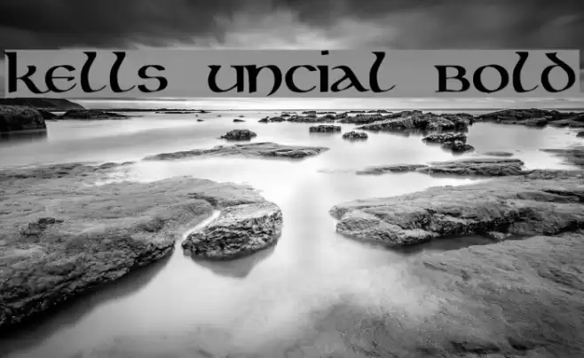 Kells Uncial Bold Schriftart examples