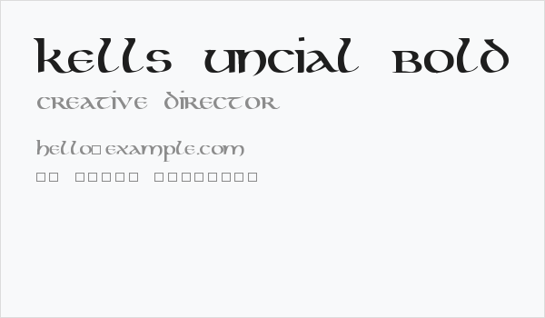 Kells Uncial Bold Business Card