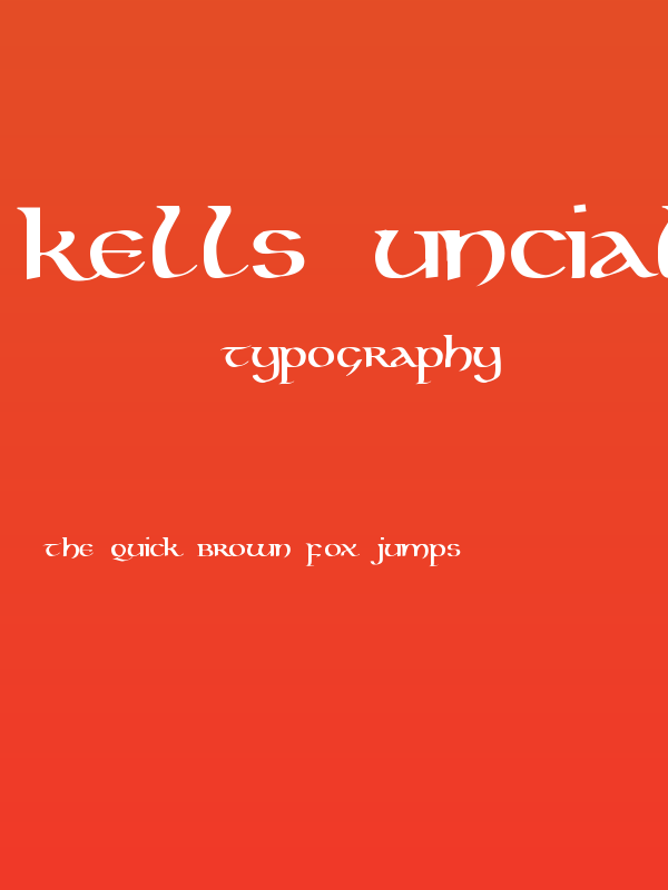 Kells Uncial Bold Poster