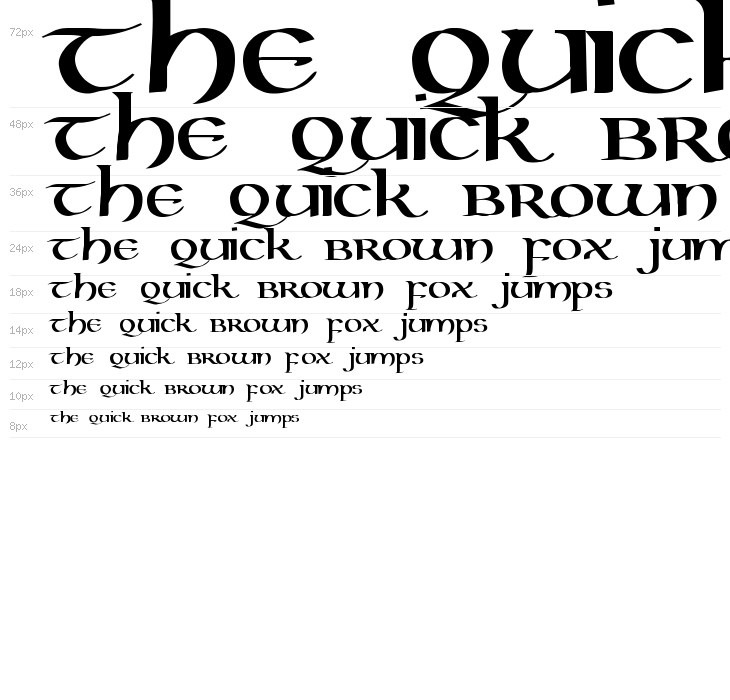 Kells Uncial Bold Waterfall