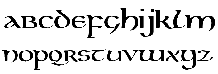 Kells Uncial Bold Schriftart Kleinbuchstaben