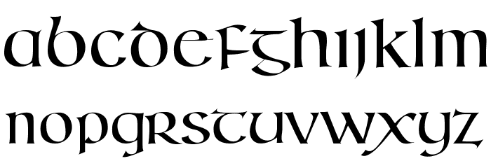 Kells Font LOWERCASE