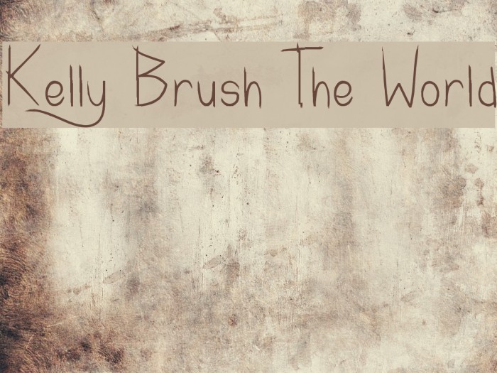 Kelly Brush The World Font examples