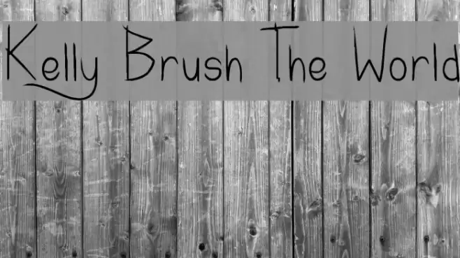 Kelly Brush The World Font examples