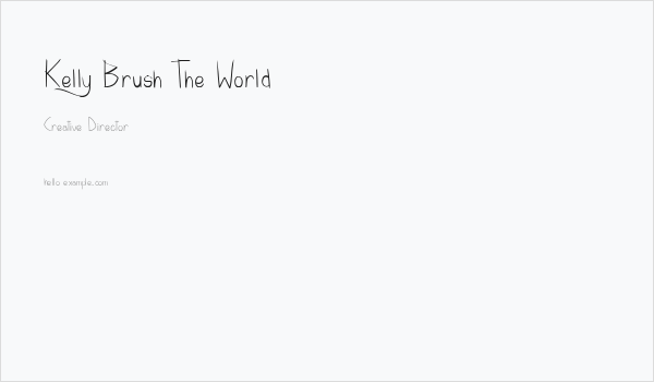 Kelly Brush The World Business Card