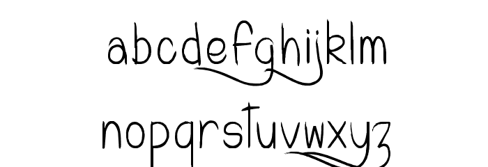 Kelly Brush The World Font LOWERCASE