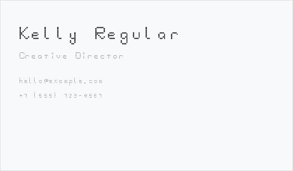 Kelly Regular Business Card