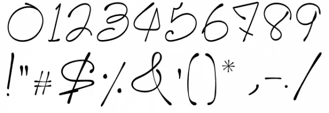 Kelly Signature Font OTHER CHARS