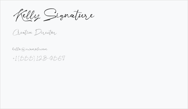 Kelly Signature Business Card