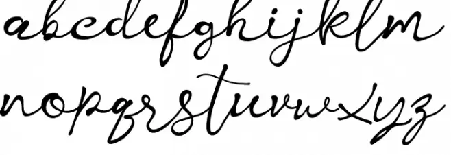 Kelly Signature Caratteri MINUSCOLO