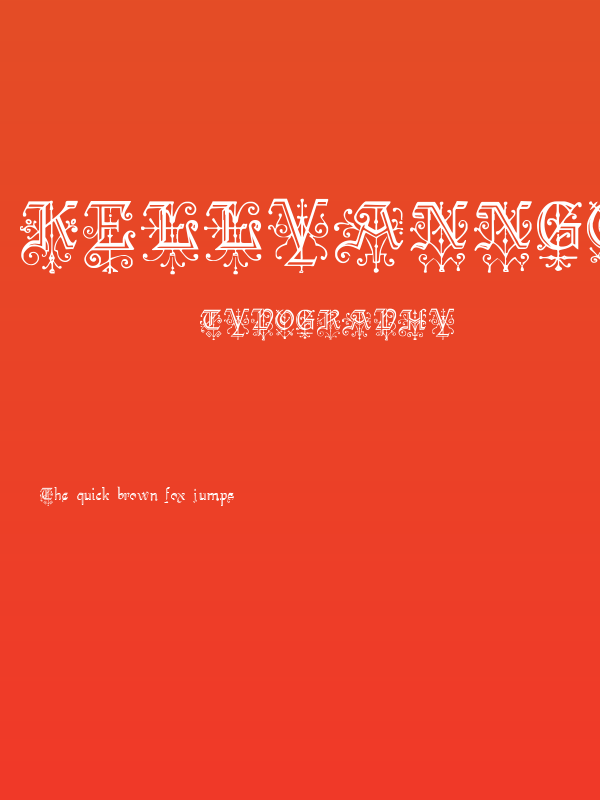 KellyAnnGothic Regular Poster