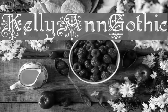 KellyAnnGothic Font examples