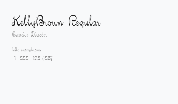 KellyBrown Regular Business Card