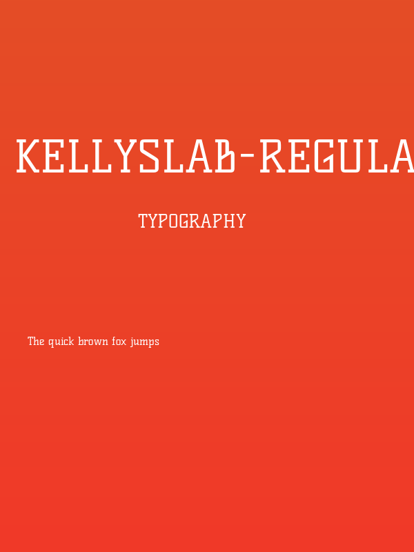 KellySlab-Regular Poster