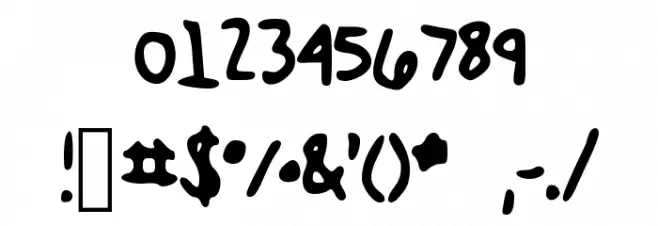 Kellyn_Hand Font OTHER CHARS