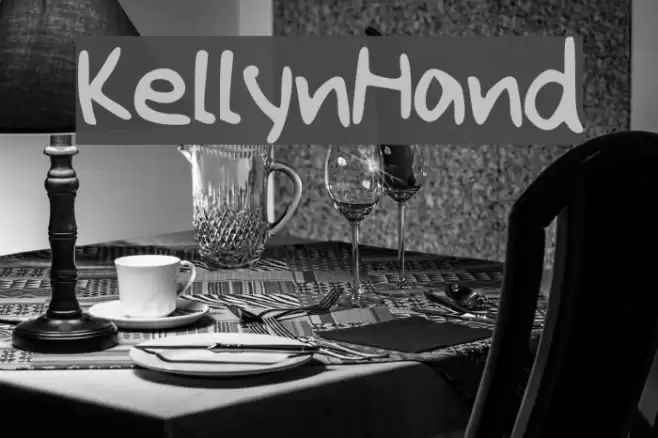 Kellyn_Hand Font examples