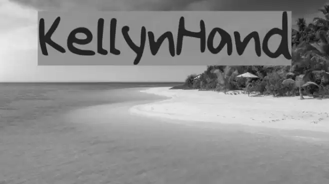 Kellyn_Hand Font examples