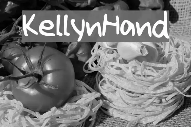 Kellyn_Hand Font examples
