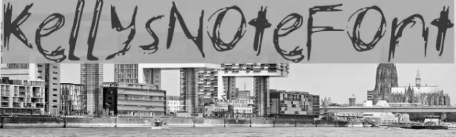 KellysNoteFont Font examples