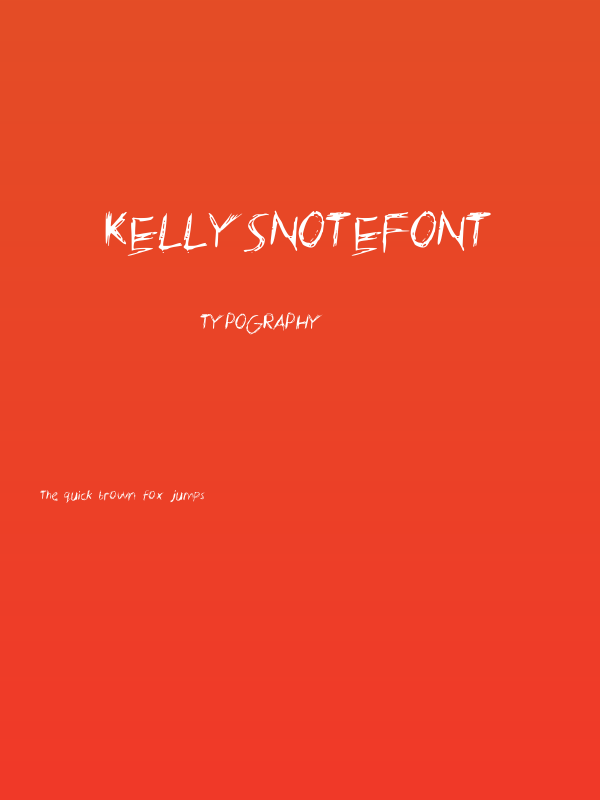 KellysNoteFont Poster