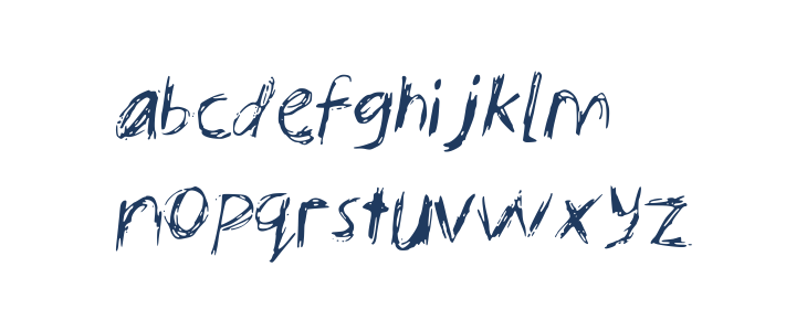 KellysNoteFont Lowercase