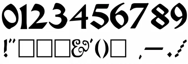 Kelmscott Regular Font OTHER CHARS