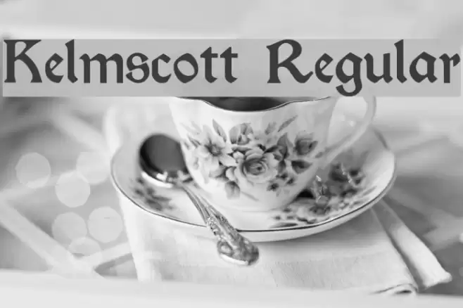 Kelmscott Regular Font examples