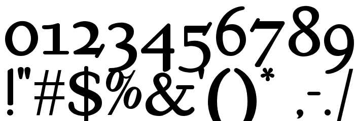 Kelmscott Roman NF Font OTHER CHARS