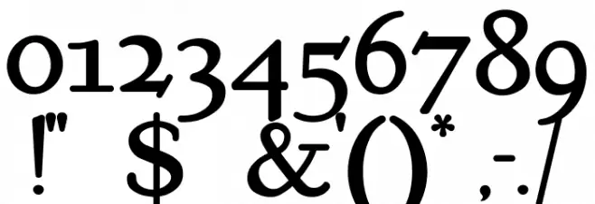 KelmscottRoman Font OTHER CHARS