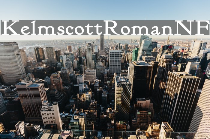 KelmscottRomanNF Font examples