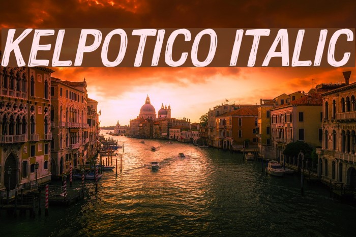 Kelpotico Italic Font examples