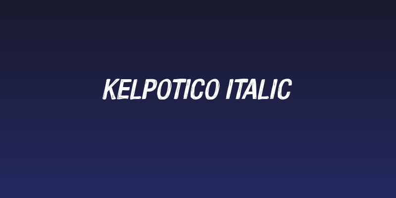 Kelpotico Italic Social Header