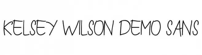 Kelsey Wilson Demo Sans  नि: शुल्क फ़ॉन्ट्स डाउनलोड