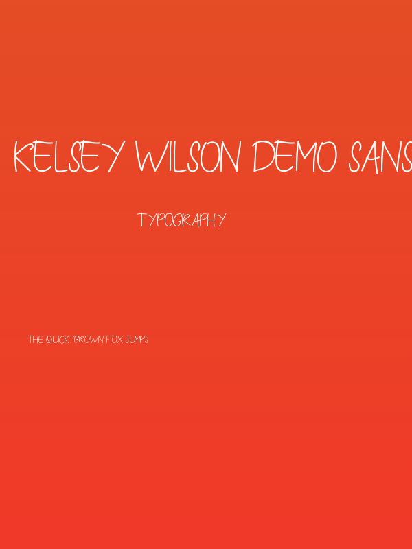 Kelsey Wilson Demo Sans Poster