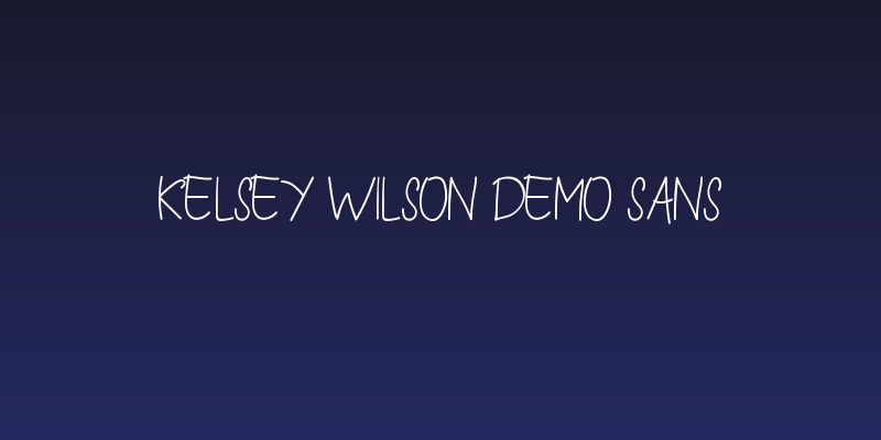 Kelsey Wilson Demo Sans Social Header