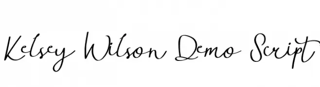 Kelsey Wilson Demo Script  नि: शुल्क फ़ॉन्ट्स डाउनलोड