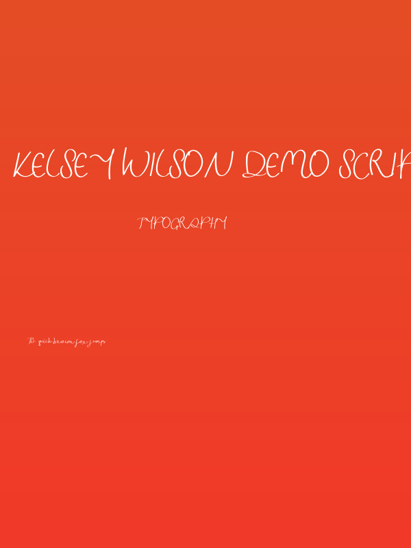 Kelsey Wilson Demo Script Poster