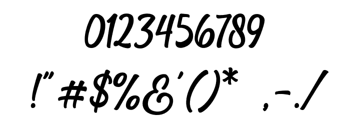 KelseyScript Font OTHER CHARS