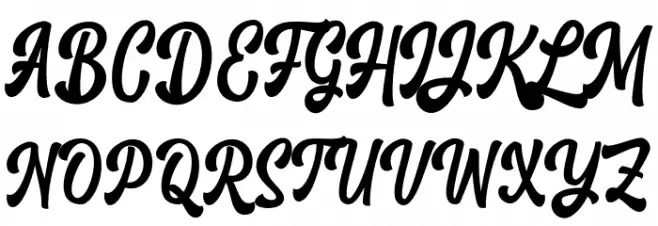 KelseyScript Font UPPERCASE