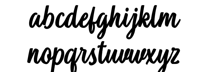 KelseyScript Font LOWERCASE